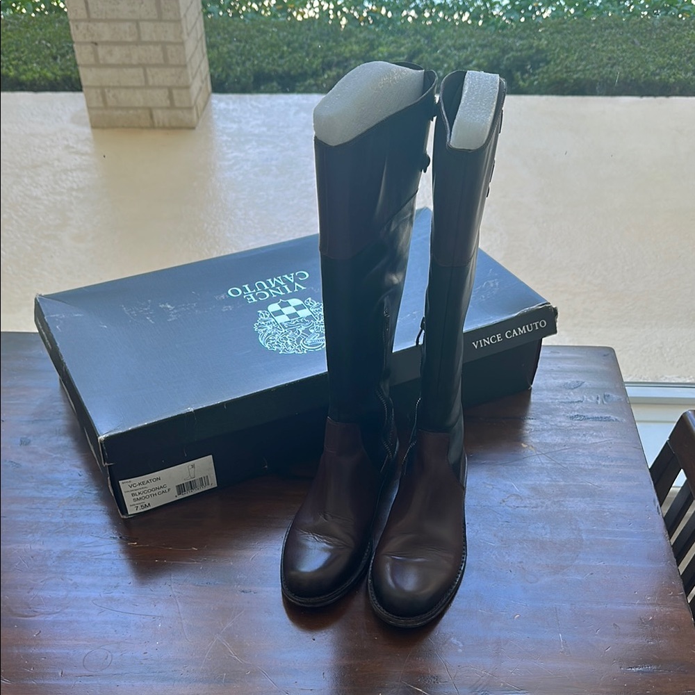 Vince Camuto Dark Brown Leather Boots